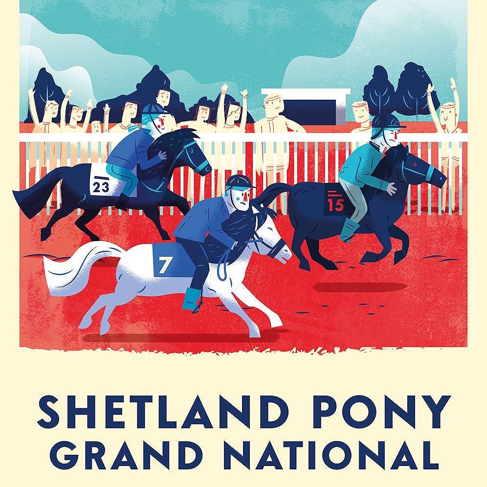 Shetland Pony Race #pony #race #shetland #vector #adobeillustrator # ...